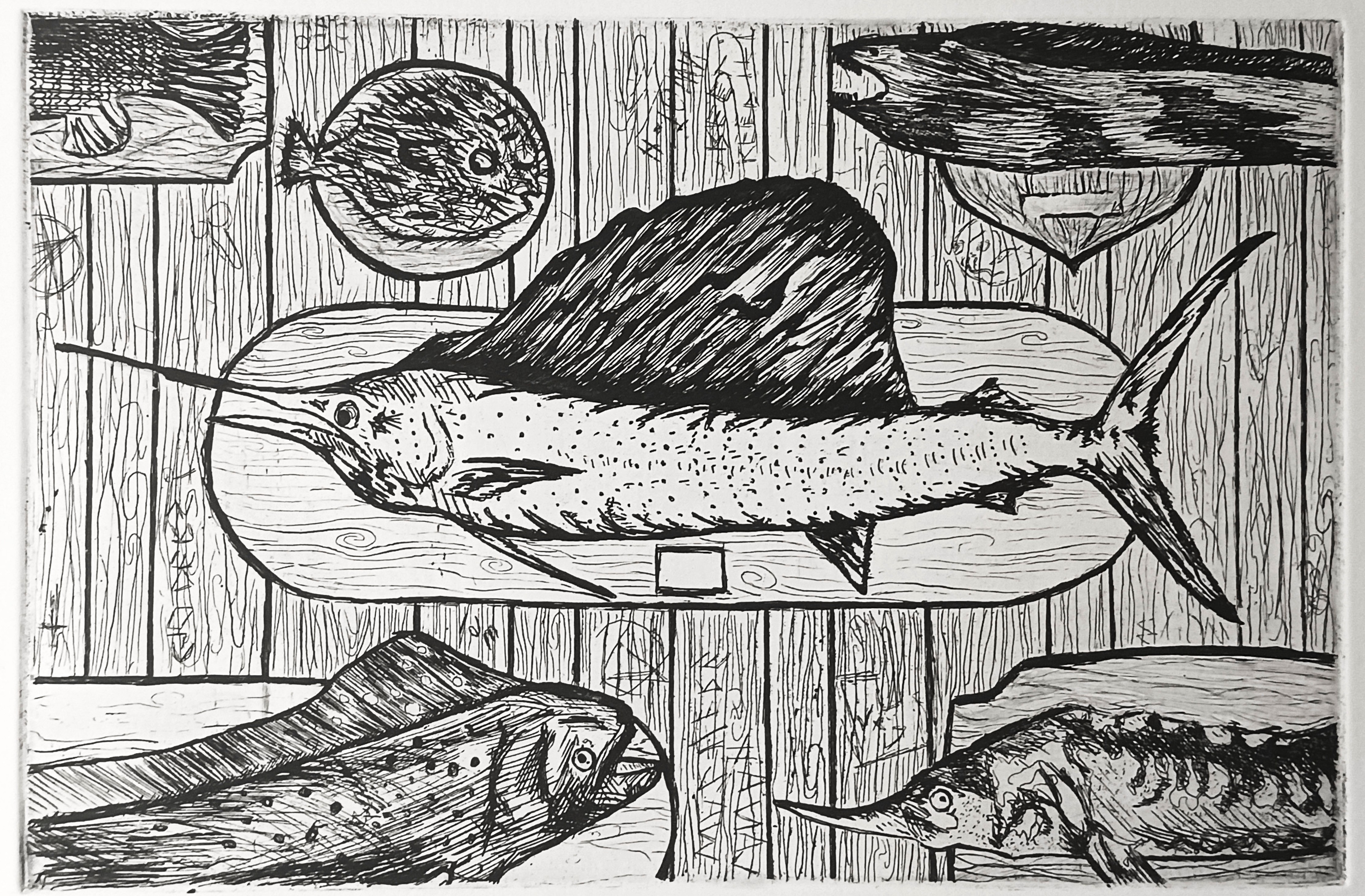 Trophy Wall - Copper plate etching